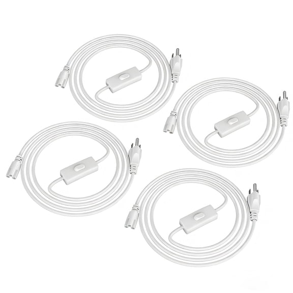 CNSUNWAY LIGHTING 5FT Plug Power Cord with On/Off Switch,1.5M 3-Prong Plug Power Wire for T5 T8 LED Tube Power Extension Cable, Integrated LED Shop Light Fixture,4P