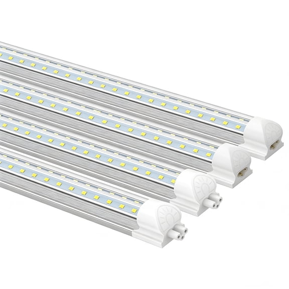 CNSUNWAY LIGHTING 5FT T8 LED Shop Light, V-Shape 50W 6500LM 6000K Cool White, for Garage, Workshop, Warehouse, Basement, ETL Listed, 4-Pack