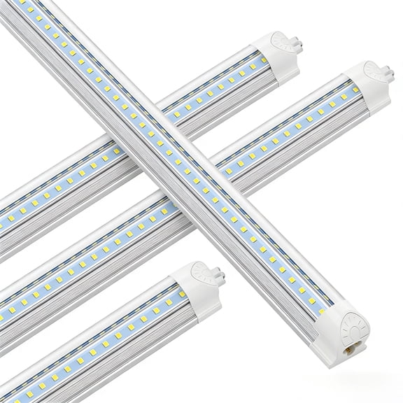 CNSUNWAY LIGHTING V Shape T8 4ft LED Shop Light Fixture Linkable, 40W 6000K Cool White 5000Lumens, 8-Pack