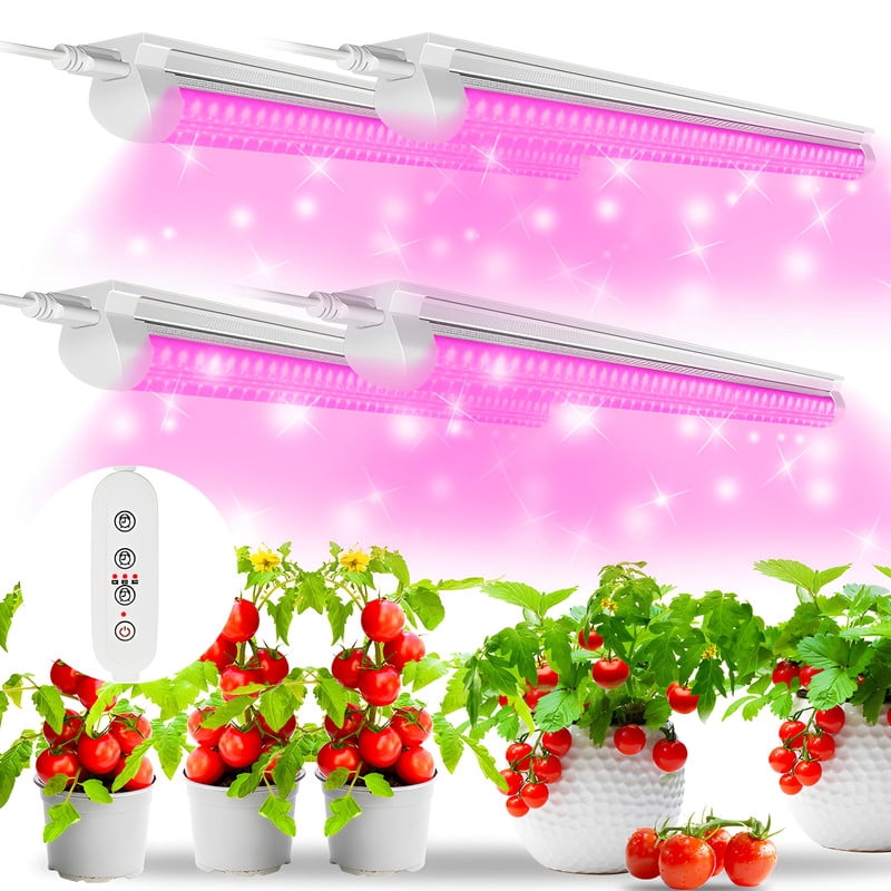 CNSUNWAY T8 2ft LED Grow Light for Indoor Plants, Red & Blue Spectrum ...