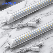 CNSUNWAY T8 LED Shop Light D-Shape, 2FT 28W 4200LM 6500K Super Bright, 2 Pack