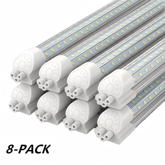 CNSUNWAY T8 LED Shop Light 4FT, High Output 50W 7500LM Daylight White, 8-Pack