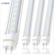 CNSUNWAY T8 LED Light Bulbs, 4FT 28W 4060LM, Single or Double End Powered, Plug and Play or Ballast Bypass, 6500K, 4-Pack