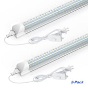 CNSUNWAY 2FT LED Shop Lights, 28W 5000K 4200LM, D-Shape Linkable LED Light