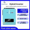 thumbnail image 1 of CNSWIPOWER 3600W Hybrid Inverter,24V DC to 110V/120V AC,Pure Sine Wave, Single with 120A MPPT Controller,Supports Parallel Connection, Compatible with 24V LiFePO4/Li/GEL/AGM Batteries, 1 of 5