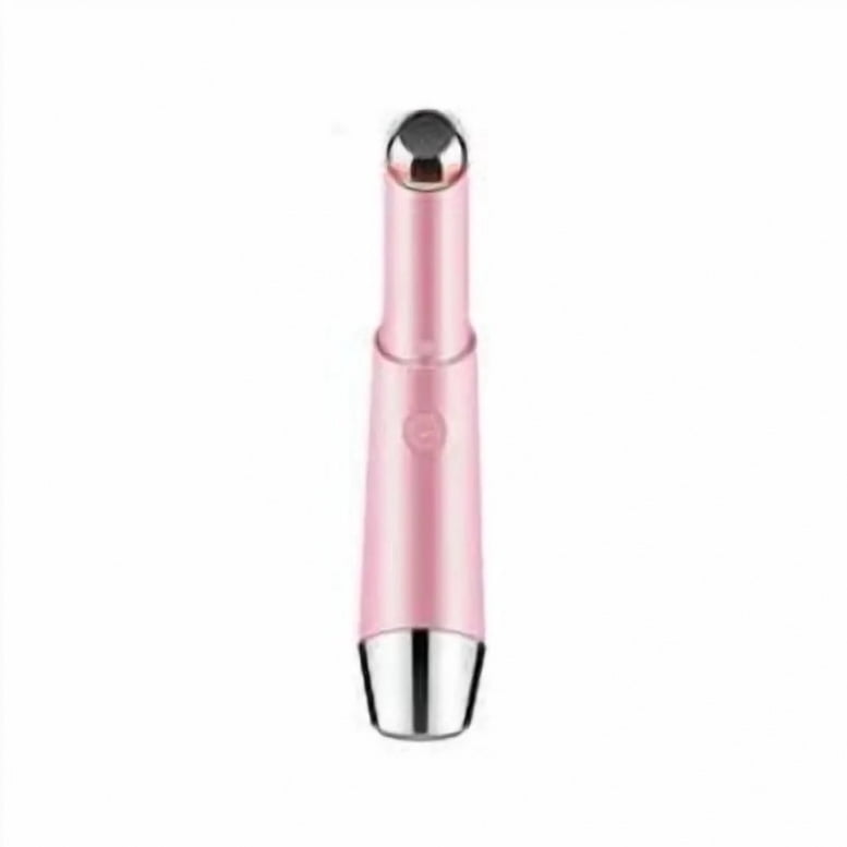 CNV 3-in-1 Eye & Face Massager Wand, Heat Vibration Red Blue Light Therapy, USB Rechargeable At-Home Spa Skincare Device for Skin Revitalization, Pink