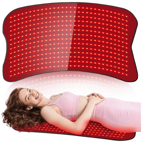 CNV 31.5''24'' Red Light Therapy for Body, 41W 420LED Beads Wearable Red Infrared Light Therapy Wrap for Body, 660nm & 850nm, Auto Timer, Ideal for Shoulder Waist Back Body