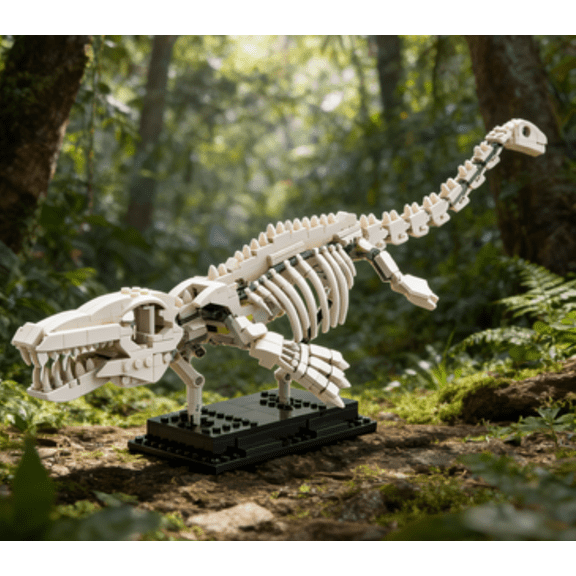 CNV 47070 Mosasaurus Dinosaur Skeleton Building Blocks Model, Prehistoric Fossil Assembly Bricks Set, Educational Toy & Desktop Display Decoration for Kids & Adults