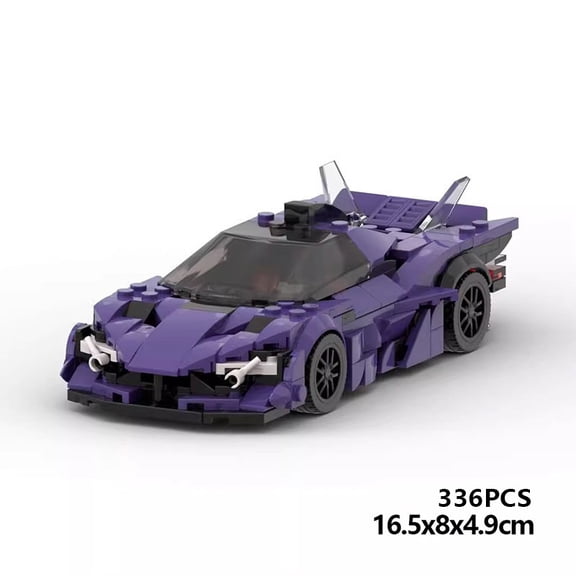 CNV Apollo EVO Building Blocks, 8-Wheel Supercar with Aerodynamic Spoilers, Compatible with Major Bricks, Kids Birthday Gift & Car Toy