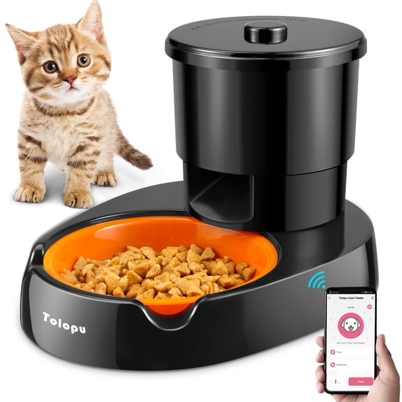 CNV Automatic Cat Feeder, Smart Pet Food Dispenser with APP Remote Control & Timer for Cats