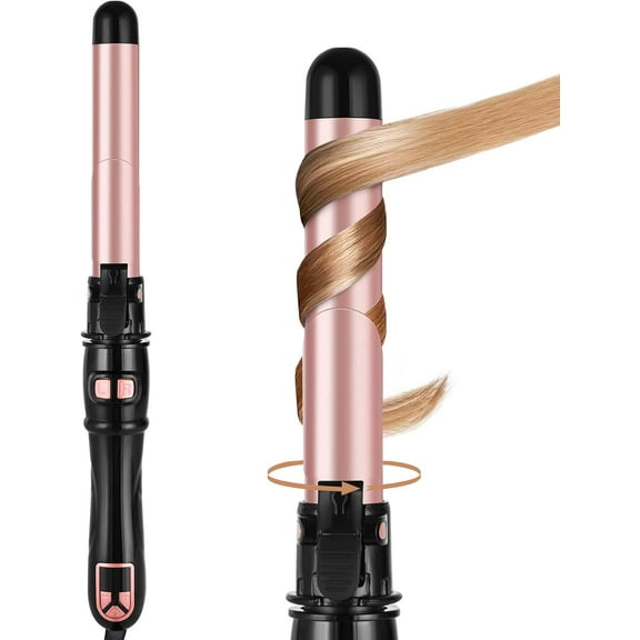 CNV Automatic Hair Curler with Negative Ion Technology, 1.1 Inch Auto-Rotating Curling Wand for Effortless Beach Waves, Professional Anti-Frizz Styler for All Hair Types