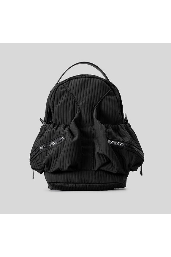 Chic Pleated Nylon Backpack for Women, Lightweight Waterproof Multi-Pocket Commuter Bag