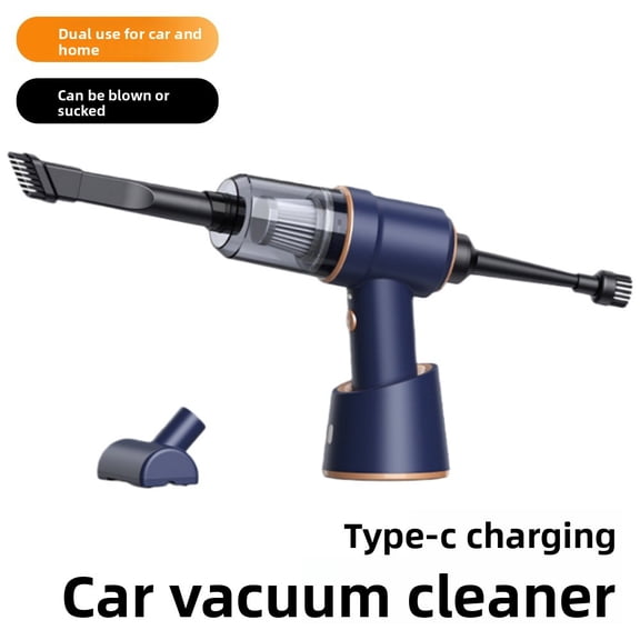 CNV Efficient 2-in-1 Hybrid Cordless Vacuum and Air Blower with High-Torque Suction, Portable Handheld Cleaner for Car Interior and Home, USB-C Rechargeable