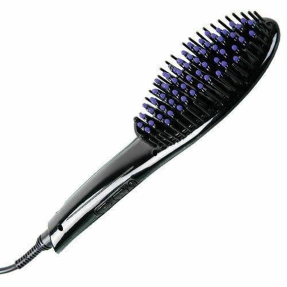 CNV Electronic Hair Straightening Brush, 5 Temp Settings, Ionic Frizz Control, Anti-Scald Bristles, Hot Amazon Hair Styling Tool for All Hair Types