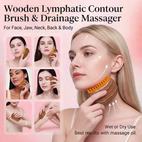CNV Ergonomic Body and Facial Contouring Tool for Muscle Tension Relief, Multi-Teeth Massager for Skin Texture Enhancement, Portable Wellness Scraper with Gift Bag