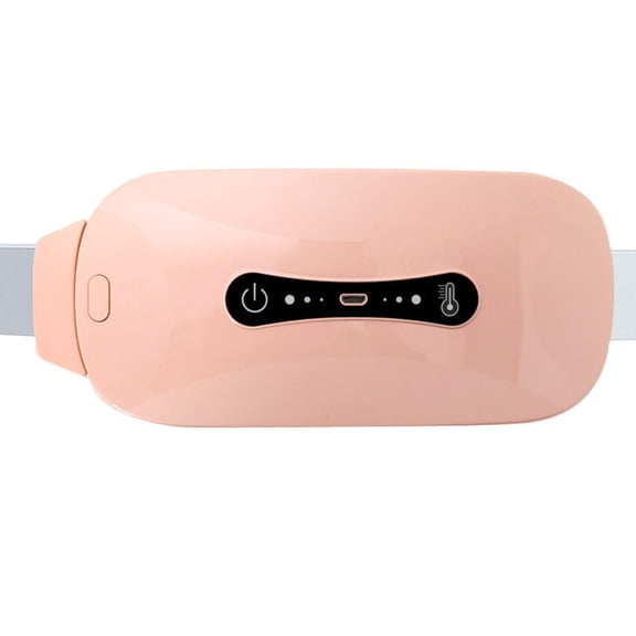 CNV Ergonomic Cordless Waist Warming Pad, Lightweight Heat Belt for Abdomen and Back Support, USB Rechargeable Personal Relaxation Gift, Rose Pink