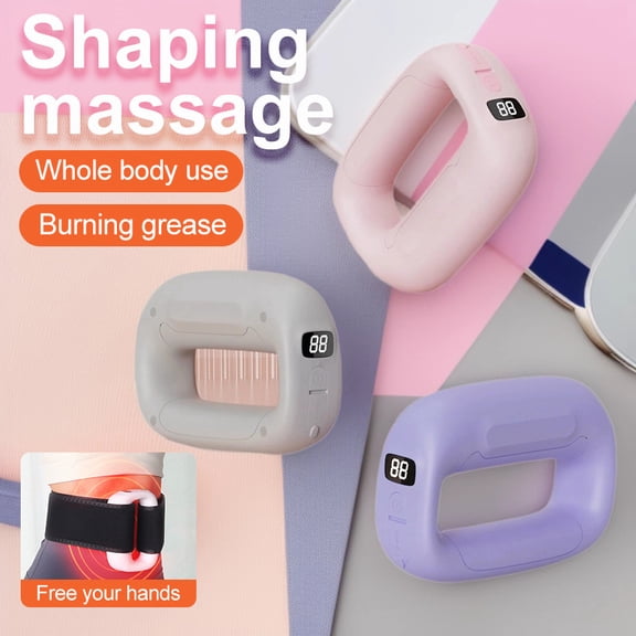 CNV Ergonomic Yoga-Ring Fascia Gun with Intelligent Digital Screen, Compact Handheld Massager for Post-Workout Recovery and Stress Relief, Rechargeable Wellness Tool