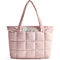 thumbnail image 1 of CNV Expandable Tote Bag for Women, Puffer Work Tote Handbag, Quilted Carry-On Travel Gym Bag, 1 of 16