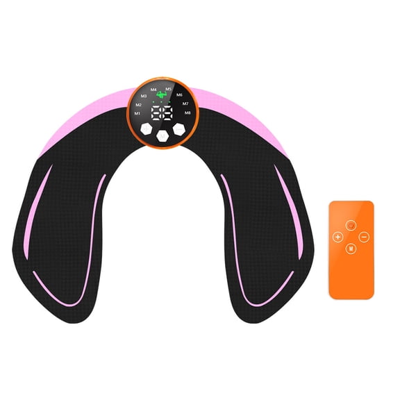CNV Hip and Body Muscle Stimulator with EMS Technology, U-Shaped Massager Belt for Muscle Activation and Strengthening, Wireless Tool with Remote and LCD Display