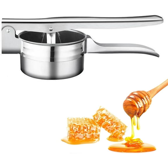CNV Honey Extractor Manual, Stainless Steel Honey Press, Lever Principle Beeswax Presser Fruit Juice Squeezer, Lightweight Practical Beekeeping Tool