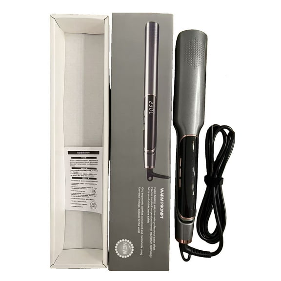 CNV Intelligent Ceramic Flat Iron for Smoothing and Curling, Advanced Ionic Tech with Precision LCD Temperature Control, 360 ° Swivel Cord Salon Styling Tool