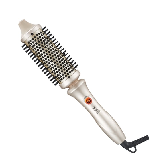 CNV Intelligent Electric Volumizing Brush with Heat Protection, One-Key Operation Ceramic Thermal Comb for Bouncy Curls and Smoothing, 360 ° Swivel Cord, Rose Gold