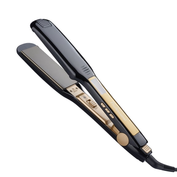 CNV Intelligent Infrared Styler with Wide Ceramic Plates, Professional Ionic Flat Iron for Smoothing and Curling, Digital Temperature Control for Mirror-Finish Shine