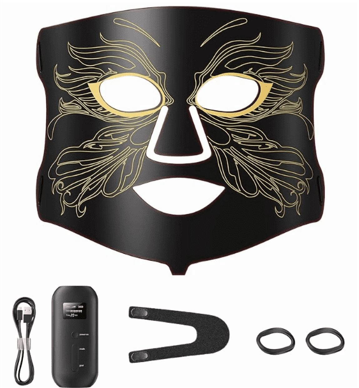 CNV  LED Light Therapy mask Red Light Therapy for Face and Neck, 7 Colors Red Light Therapy Mask, Led Face Mask Light Therapy with 324 LED, 5 Brightness Levels & 20 Mins Timer for Home & Travel