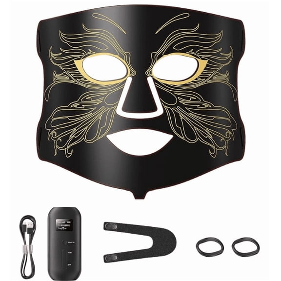 CNV  LED Light Therapy mask Red Light Therapy for Face and Neck, 7 Colors Red Light Therapy Mask, Led Face Mask Light Therapy with 324 LED, 5 Brightness Levels & 20 Mins Timer for Home & Travel