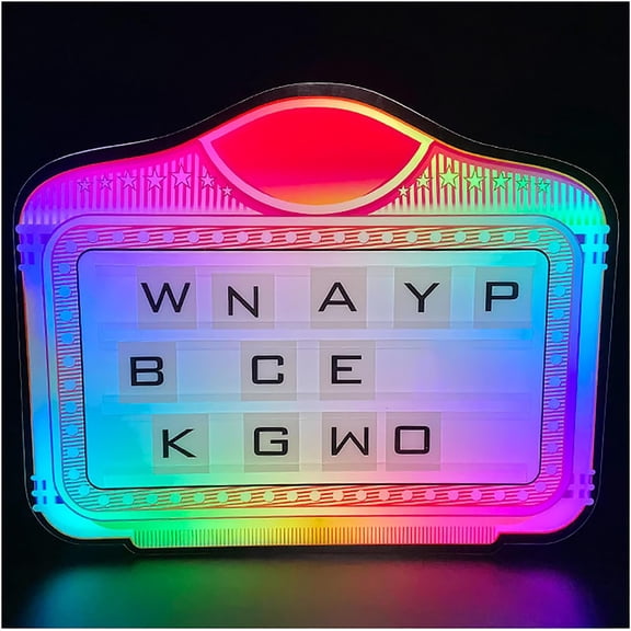 CNV Large VIP Bottle Service Sign 72x60x6.5cm, Handheld Colorful Letter Billboard LED Bottle Presenter Light Box Sign, with 2 Set Letters and 1 Set Number