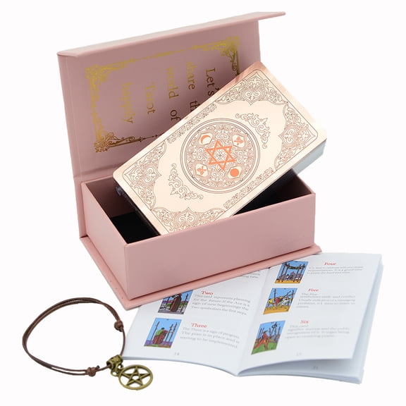 CNV Luxury Laser Gold Foil Tarot Card Set, Traditional Rider Waite Deck for Meditation and Self-Reflection, Waterproof PVC Playing Cards with Exquisite Flip-top Box, Artistic Collection