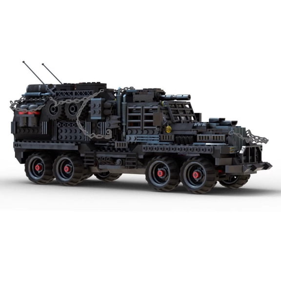 CNV MOC-116001 Mad Max War Rig Building Blocks, Post-Apocalyptic Wasteland Truck with 6 Heavy-Duty Tires, Compatible with Major Bricks, Collectible Diorama for Movie Fans