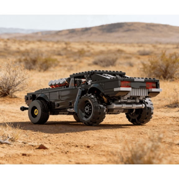 CNV MOC-70514 Dodge Challenger Cyberpunk Edition Building Blocks, 8-Speed Speed Series Race Car Model, Compatible with Major Bricks, Collectible Toy Gift for Car Enthusiasts