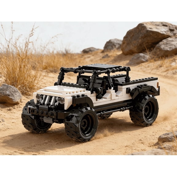 CNV MOC-85483 Jeep Gladiator Off-Road Truck Building Blocks, 8-Speed Race Car Model, Compatible with Major Bricks, Collectible Toy Gift for Car Enthusiasts