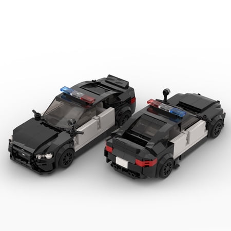 CNV MOC BMW M5 Police Car Building Blocks Set, 86084 Compatible Police Vehicle Model, Collectible Racing Car Assembly Toy for Collection & Display
