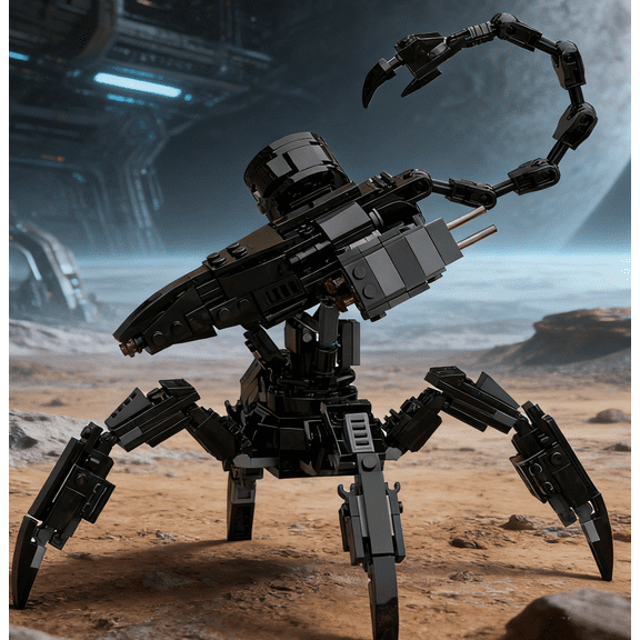CNV MOC Compatible with Major Bricks, War Machine Corruptor Building Blocks Model, Sci-Fi Scorpion Mecha Assembly Bricks Set, Educational DIY Toy Gift for Kids