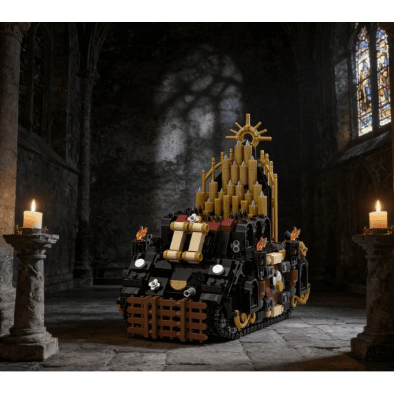 CNV MOC Warhammer 40K Exorcist Missile Launcher Building Blocks Set, Chaos Gothic Tank Model, Compatible Bricks Assembly Toy for Collection & Display