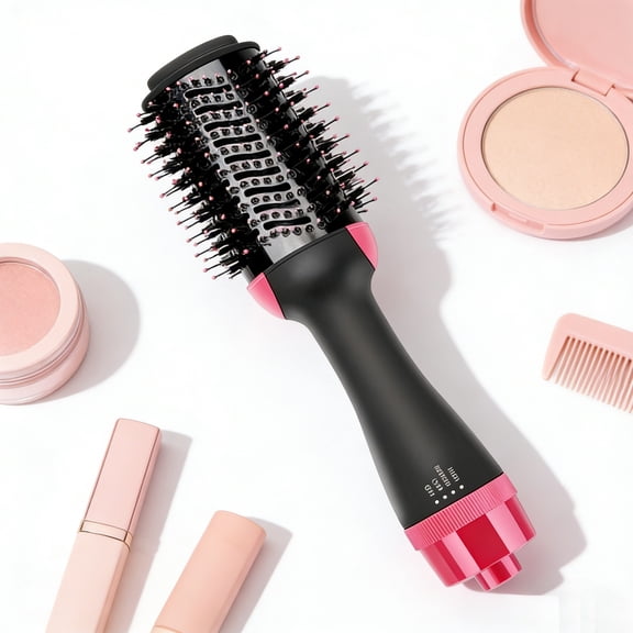 CNV Negative Ionic Hair Dryer Brush 4-in-1 Styler, Ceramic Titanium Barrel Hot Air Volumizing Brush