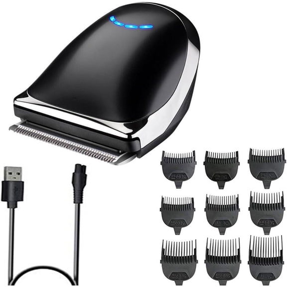 CNV Portable Electric Head Shaver & Hair Cutter, Waterproof Short Hair Grooming Tool for Back of Neck, USB Rechargeable Clipper Set with LED Indicator