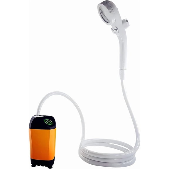 CNV Portable Shower for Camping, 4500mAh Rechargeable Camping Shower with Intelligent LED Temp Display, IPX7 Waterproof Outdoor Shower Kit for Hiking, Travel, Car, Pet