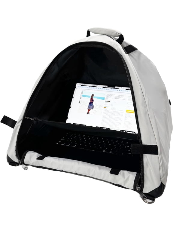 - Portable Sun Shade & Water-Resistant Beach Bag for Outdoor Work | Heat & UV Reflective Fabric | Computer Privacy Hood & Glare Shield | Convertible Tote for Laptop, Towels, Drinks & More