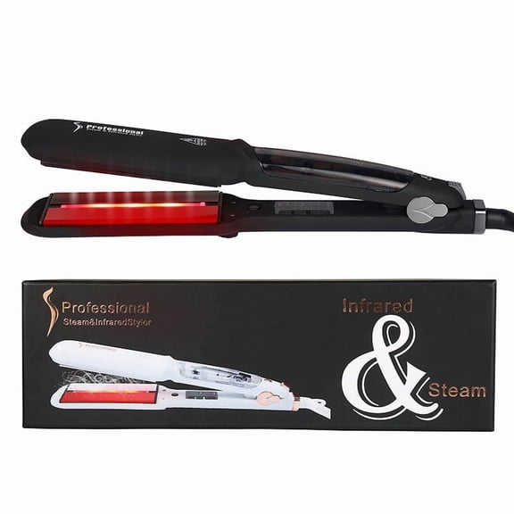 CNV Precision 2-in-1 Vapor Infusion and Infrared Flat Iron, Wide-Body Thermal Smoothing System with Cuticle-Lock Logic, Salon-Grade Professional Styling Tool