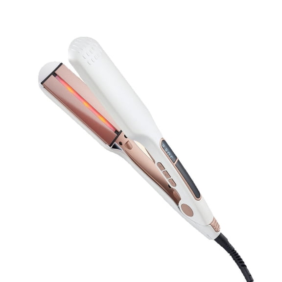 CNV Professional 1.75 Inch Infrared Hair Straightener with Ceramic Tourmaline Plates, Digital LCD Temperature Control Flat Iron for Rapid Smoothing, Ionic Styling Tool