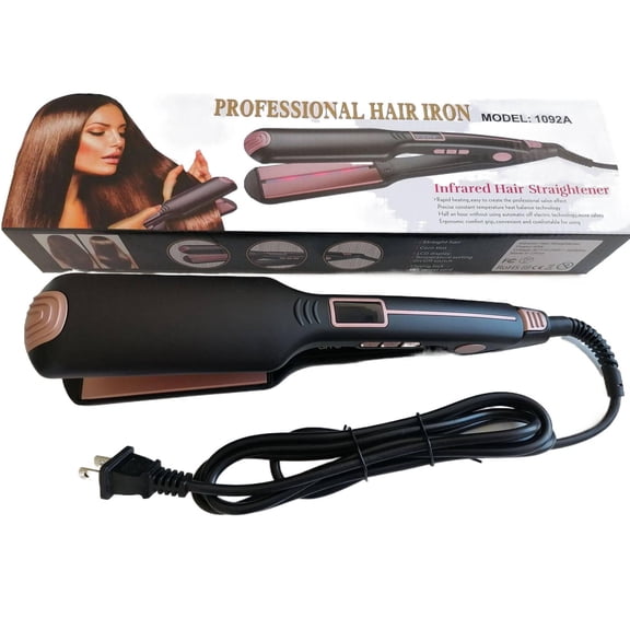 CNV Professional 1.75 Inch Infrared Wide Flat Iron for Thick Hair, Advanced Ceramic Tourmaline Styler with 10 Precise Heat Profiles and LCD, Moisture-Lock Technology