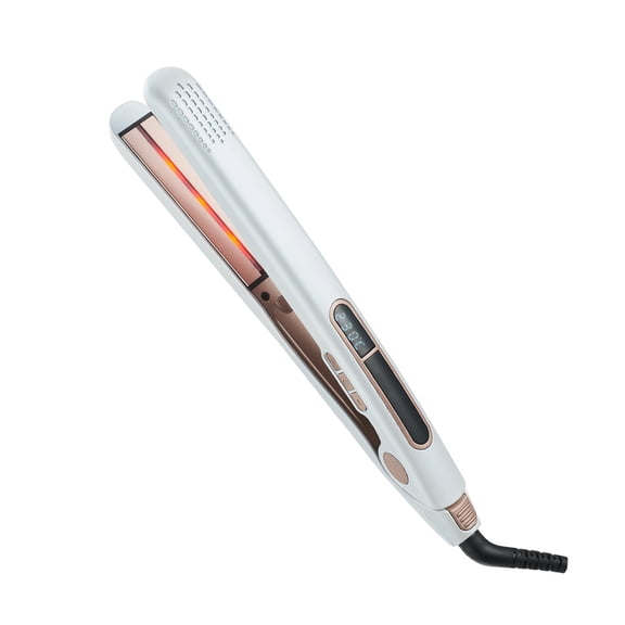 CNV Professional 1-Inch Infrared Hair Straightener with Ceramic Tourmaline Plates, Digital LCD Temperature Control Flat Iron for Deep Moisture Lock, Ionic Styling Too
