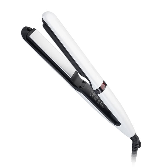 CNV Professional 2-in-1 Hair Straightener with 10 Digital Heat Levels, Smart LED Display Ceramic Flat Iron for Rapid Smoothing and Curling, Ionic Care