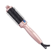 CNV Professional 2-in-1 Heated Round Brush Hair Styler, Ceramic Tourmaline Thermal Comb for Root Lift and Soft Waves, 30s Rapid PTC Heating, Tangle-Free Salon Tool