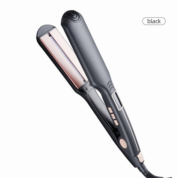 CNV Professional 2-in-1 Infrared Hair Straightener and Curler with Ceramic Tourmaline Plates, Digital LCD Temperature Control Flat Iron for Rapid Smoothing
