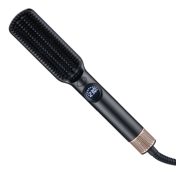 CNV Professional 2-in-1 Ionic Styling Comb with Cold Air Technology, Ceramic Tourmaline Heated Brush for Straightening and Volumizing, 10 Precise Heat Levels