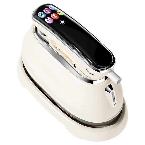 CNV Professional Handheld Garment Steamer with Smart LCD Display, 2-in-1 Portable Clothes Iron with 6 Adjustable Heat Levels for All Fabrics, Rapid Heating Travel Steamer for Hanging & Flat Ironing